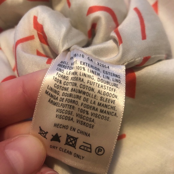 SOLD Anthropologie Elevenses Diagonals Linen Coat - Picture 8 of 8